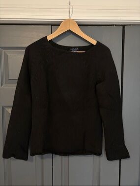 Ann Taylor Black Cashmere Crewneck Sweater - Simple Knit